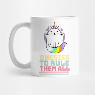 Onesies To Rule Them All Unicorn Cat Mug